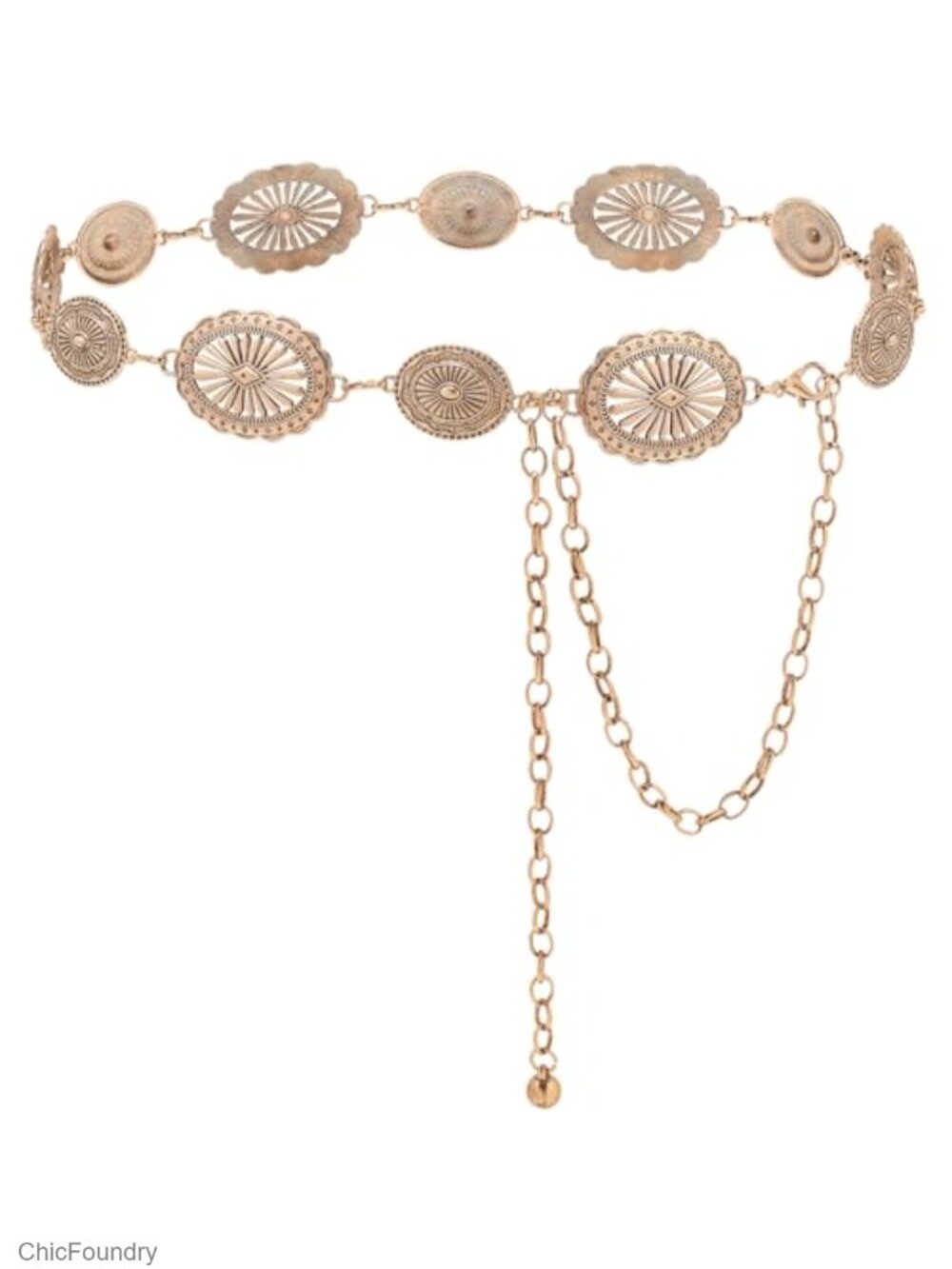 Western Chained Belt for Women Girls, Hip Hop Waist Chain for Jeans Dresses